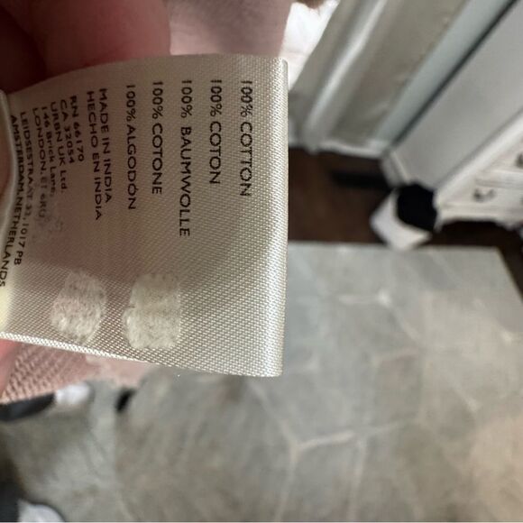 Free People/ We the Free washed out mauve long sleeve ribbed & waffle V-neck MED - Picture 13 of 15